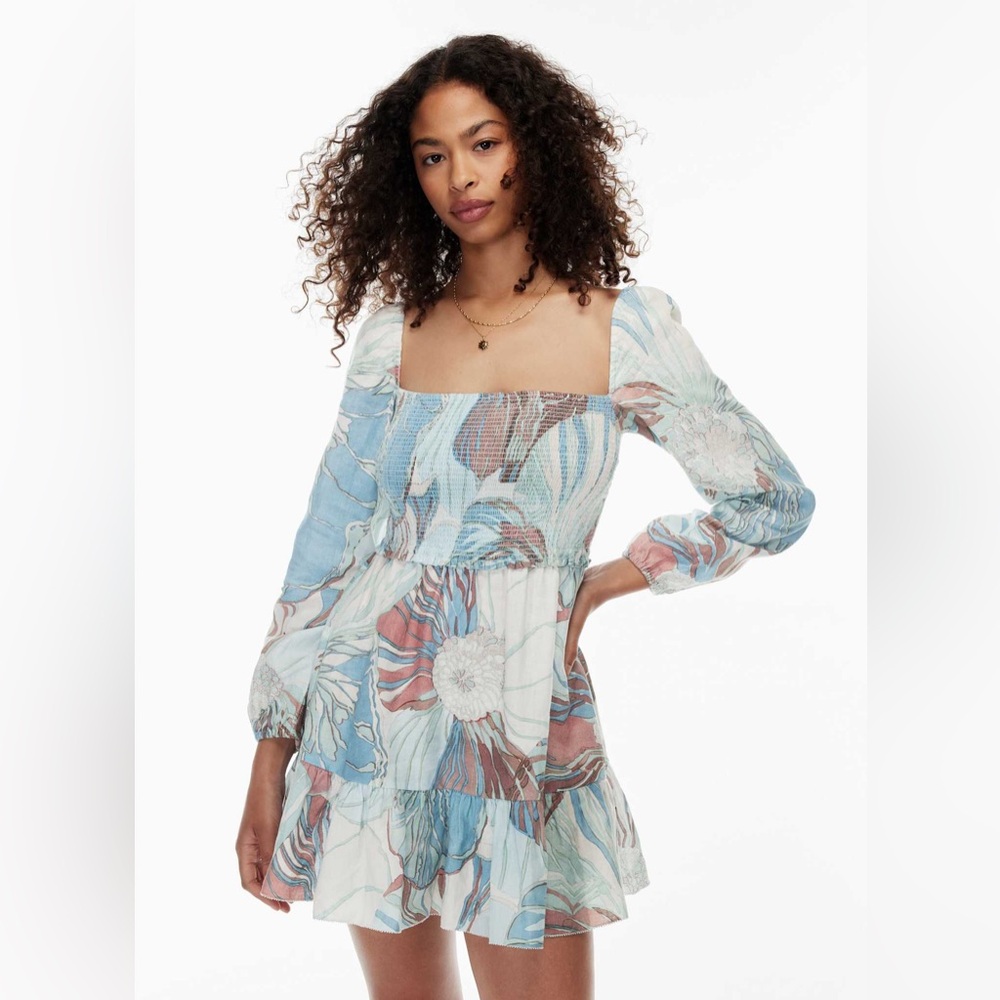 WILFRED Tempest Dress Birch Vintage Fade blue dress Tropical